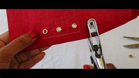 how to fix eyelets fabric